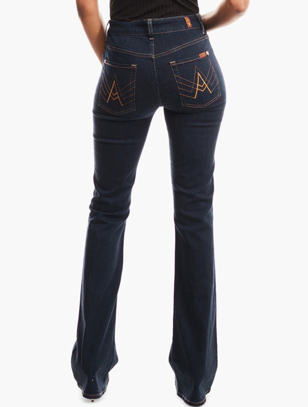7 For All Mankind Tailorless A Pocket Jeans US 27 Dark Wash Bootcut Flare Denim